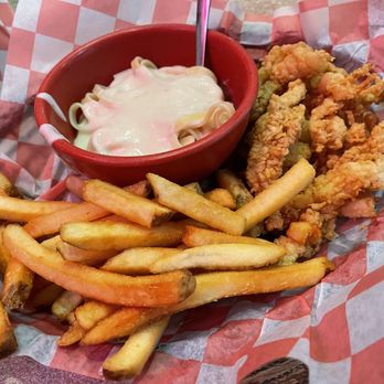 Boston's Fish House - Fried Clam Strips Basket with Alfredo - Seafood Near Me - Winter Park, Florida