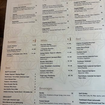 Bistro 120 - Beverage Menu - New American Near Me - Oakdale, California Bistro 120 - Beverage Menu - New American Near Me - Oakdale, California