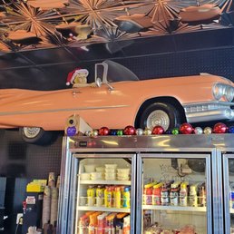 a car on top of a refrigerator