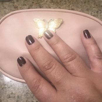 Perfection #3 Nails - color #035 dark shimmery burgundy for the Halloween season! - Nail Salons Near Me - West Covina, California Perfection #3 Nails - color #035 dark shimmery burgundy for the Halloween season! - Nail Salons Near Me - West Covina, California