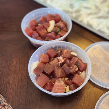 North Shore Plate Lunch - Shoyu Ahi Poke and Spicy Garlic Ahi Poke To-go - Hawaiian Near Me - Norco, California
