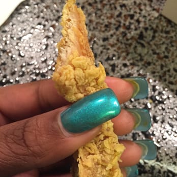 Popeyes - Look how dry this chicken "jerky" tender is. Sad. - Fast Food Near Me - Indianapolis, Indiana