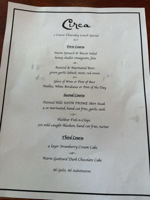 Menu photo 2 Circa Seattle, WA Menu photo 2 Circa Seattle, WA