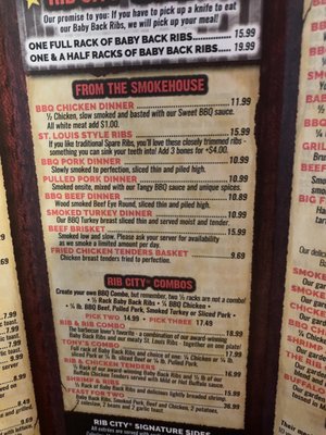 Menu photo 5 Rib City Venice, FL