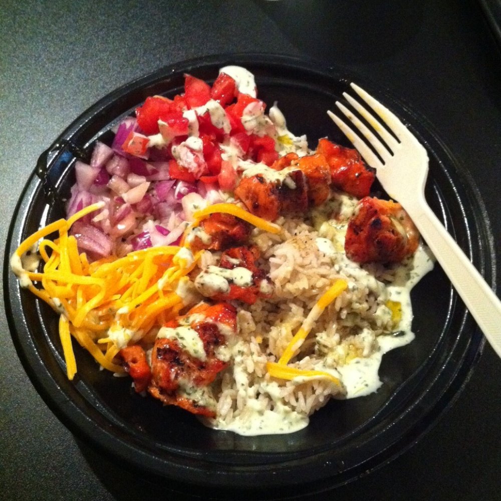 PINCHO - chicken rice bowl with cheese, onions, and tomatoes topped with cilantro and mango sauces - Burgers Near Me - Miami, Florida PINCHO - chicken rice bowl with cheese, onions, and tomatoes topped with cilantro and mango sauces - Burgers Near Me - Miami, Florida