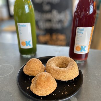 Organic Krush Kitchen & Eatery - Cinnamon donuts and juice - Juice Bars & Smoothies Near Me - Plainview, New York