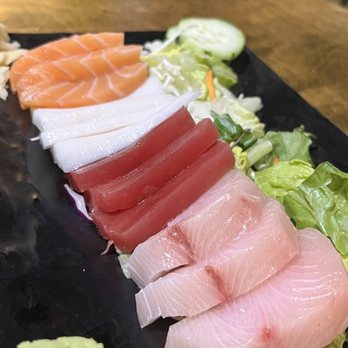 Omoide Sushi & Noodle - 12 Pieces Mixed Sashimi Sampler - Sushi Bars Near Me - Phoenix, Arizona Omoide Sushi & Noodle - 12 Pieces Mixed Sashimi Sampler - Sushi Bars Near Me - Phoenix, Arizona