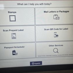 US Post Office - Using the self-service scale and scanner
