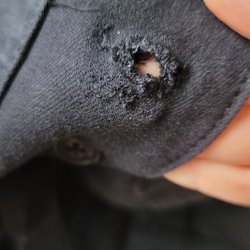 Crest Cleaners - They damaged the fabric adding bottom hole.