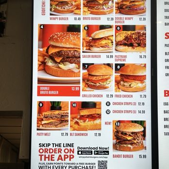 Wimpy's Hamburgers - Menu - Burgers Near Me - Tulare, California