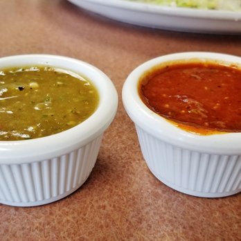 Rafaela's Restaurant - Extra sauces that came with the entrees. The one on the right is blazin' hot! - Mexican Near Me - Vista, California Rafaela's Restaurant - Extra sauces that came with the entrees. The one on the right is blazin' hot! - Mexican Near Me - Vista, California