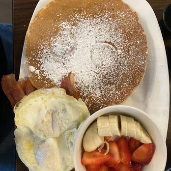 Toasted - O.G. Pancake Breakfast with side fruit and scrambled eggs - Breakfast & Brunch Near Me - Bakersfield, California Toasted - O.G. Pancake Breakfast with side fruit and scrambled eggs - Breakfast & Brunch Near Me - Bakersfield, California