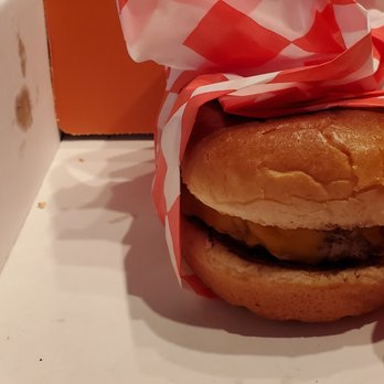 BurgerIM - a hamburger wrapped in red and white checkered paper - Burgers Near Me - Harrisburg, Pennsylvania