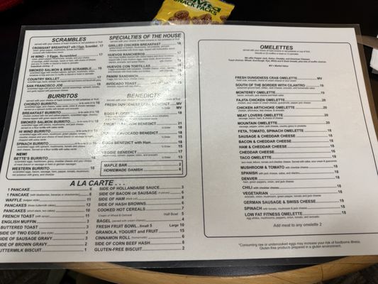 Menu photo 1 Bette's Place Hood River, OR Menu photo 1 Bette's Place Hood River, OR
