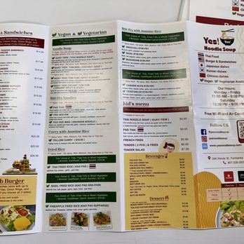 Yes Noodle Soup - Menu - Noodles Near Me - Fairbanks, Alaska