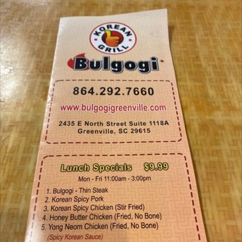 Bulgogi - Lunch specials - Korean Near Me - Greenville, South Carolina Bulgogi - Lunch specials - Korean Near Me - Greenville, South Carolina