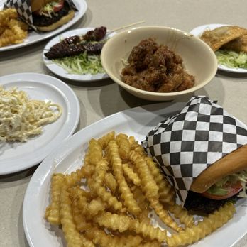 Aina Saimin & Diner - Garlic chicken teriyaki burger and side spaghetti salad - Hawaiian Near Me - Las Vegas, Nevada