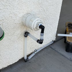 The Water Hook Up - Sewer drain line routed to sewer cap
