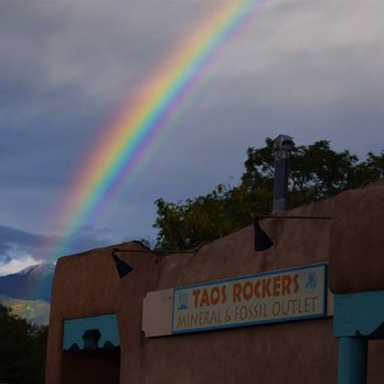 Taos Rockers - Perfect rainbow over the rock shop! - Jewelry Near Me - Taos, New Mexico