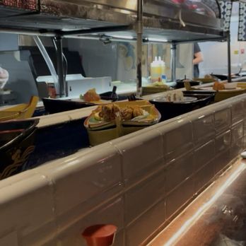 Katana Coral Way - Sitting next to the revolving boats with sushi - Japanese Near Me - Miami, Florida