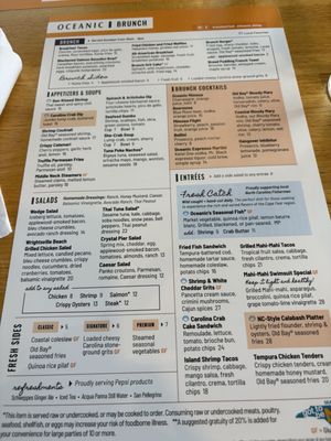 Menu photo 3 Oceanic Wrightsville Beach, NC