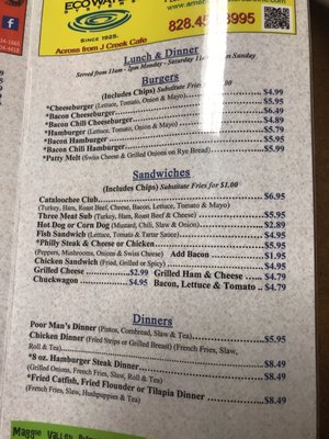 Menu photo 4 J Creek Cafe Waynesville, NC Menu photo 4 J Creek Cafe Waynesville, NC