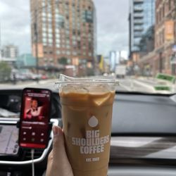 Big Shoulders Coffee - Iced lavender latte with oat