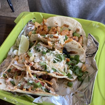 Char - Taco Trio: 1 chicken, 1 steak, 1 shrimp - Asian Fusion Near Me - Grand Rapids, Michigan
