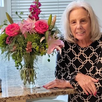Wellington Florist - Step mom with her bouquet - Florists Near Me - Wellington, Florida