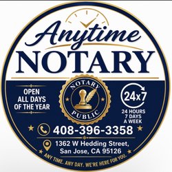 Anytime Notary - Anytime Notary Services. Call 408-396-3358.