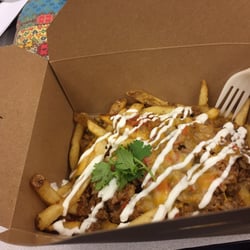 Chili cheese fries to-go! Took them to class :)