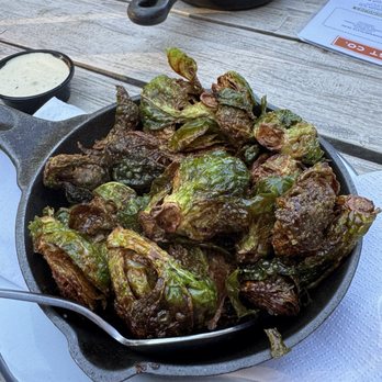 Camp Outpost - CRISPY BRUSSELS SPROUTS - New American Near Me - Springdale, Utah Camp Outpost - CRISPY BRUSSELS SPROUTS - New American Near Me - Springdale, Utah