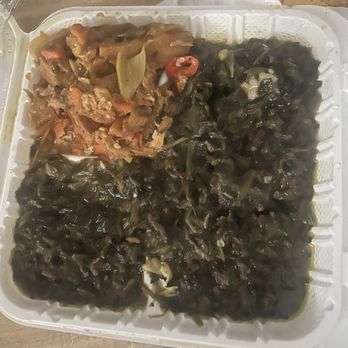 Sunrise Caribbean Restaurant - Vegan curry chicken and 2 sides of spinach - Trinidadian Near Me - Greenbelt, Maryland Sunrise Caribbean Restaurant - Vegan curry chicken and 2 sides of spinach - Trinidadian Near Me - Greenbelt, Maryland
