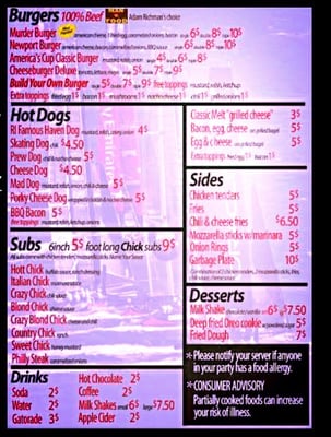 Menu photo 6 Haven Brothers Providence, RI