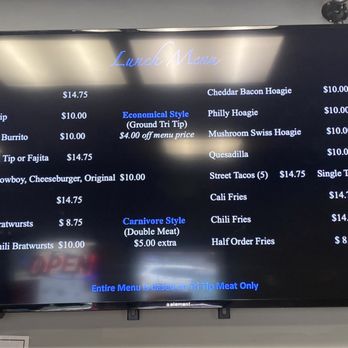 Medina's Tri Tip Company - Menu - Sandwiches Near Me - Lowell, Arkansas Medina's Tri Tip Company - Menu - Sandwiches Near Me - Lowell, Arkansas