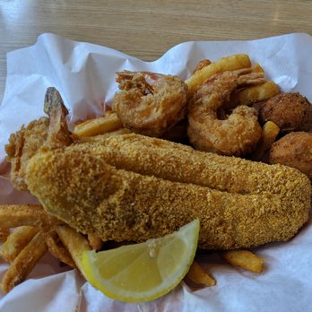 The Catch - Shrimp and catfish regular basket - Seafood Near Me - Oklahoma City, Oklahoma