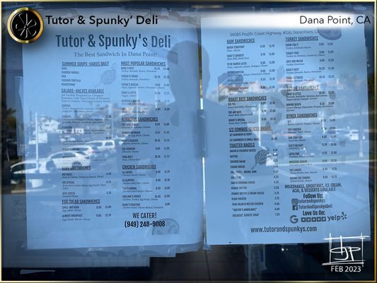 Menu photo 1 Tutor & Spunky's Deli Dana Point, CA Menu photo 1 Tutor & Spunky's Deli Dana Point, CA