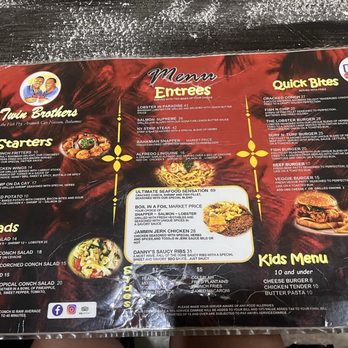 Twin Brothers - Food menu - Seafood Near Me - Casselberry, Florida