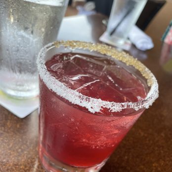 Seasons 52 - Pomegranate margarita with salt and sugar on rim - New American Near Me - Burlington, Massachusetts Seasons 52 - Pomegranate margarita with salt and sugar on rim - New American Near Me - Burlington, Massachusetts