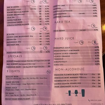Ola Brew - Drink menu - Breweries Near Me - Kailua-kona, Hawaii Ola Brew - Drink menu - Breweries Near Me - Kailua-kona, Hawaii