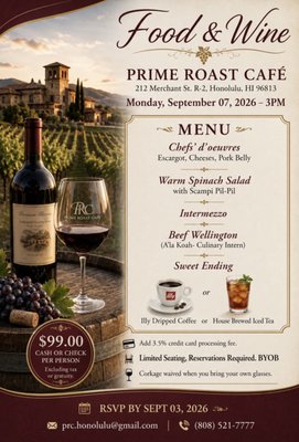 Menu photo 1 Prime Roast Cafe Honolulu, HI Menu photo 1 Prime Roast Cafe Honolulu, HI