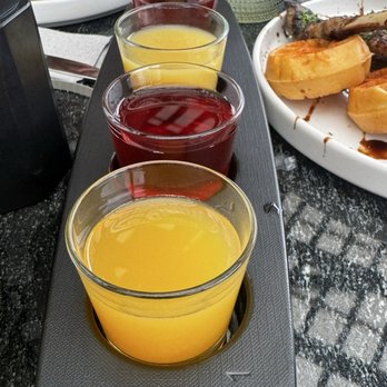 360 Brunch House - Mimosa juice Mango | pineapple | cranberry | pomegranate - Breakfast & Brunch Near Me - Fort Worth, Texas