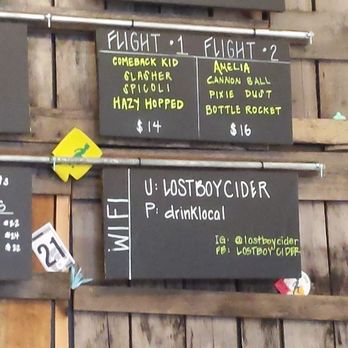 Lost Boy Cider - Flights & wifi! - Cideries Near Me - Alexandria, Virginia Lost Boy Cider - Flights & wifi! - Cideries Near Me - Alexandria, Virginia