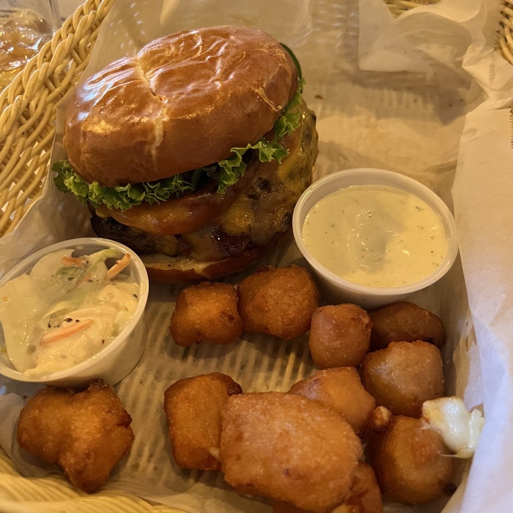 Remington's Gastropub - Remington Remington's Burger with cheese curds - American Near Me - Malta, Illinois Remington's Gastropub - Remington Remington's Burger with cheese curds - American Near Me - Malta, Illinois