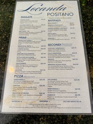 Menu photo 5 Locanda Positano Lafayette, CA