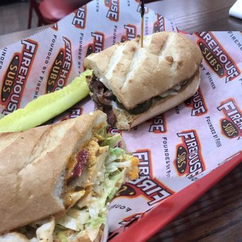 Firehouse Subs - Half Cajun chicken & half BBQ cheddar - Sandwiches Near Me - Bakersfield, California