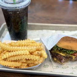 Shake Shack Evergreen Walk - Double ShackBurger, fries, Diet Coke