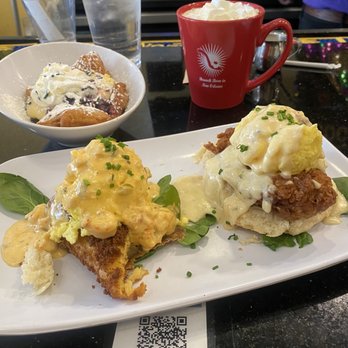 Ruby Slipper Decatur - Beignets, peacemaker Benedict and a coffee with whipped cream - Breakfast & Brunch Near Me - New Orleans, Louisiana