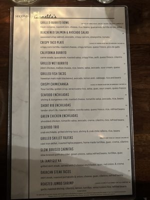 Menu photo 3 Carmelita's Laguna Beach, CA