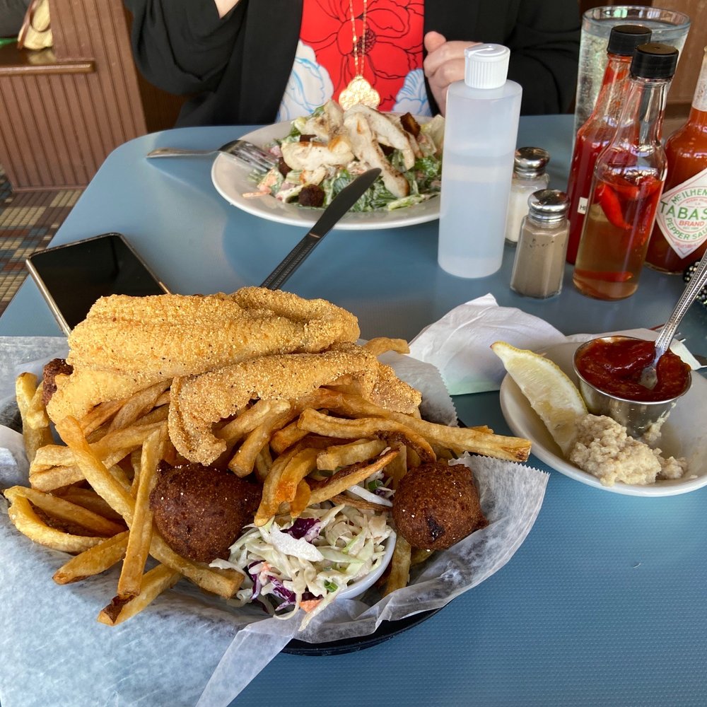 High Hat Cafe - Salad and fish basket! - Southern Near Me - New Orleans, Louisiana High Hat Cafe - Salad and fish basket! - Southern Near Me - New Orleans, Louisiana